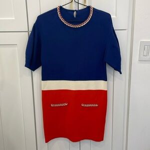 Elisabetta Franchi Colour Block Mini Dress